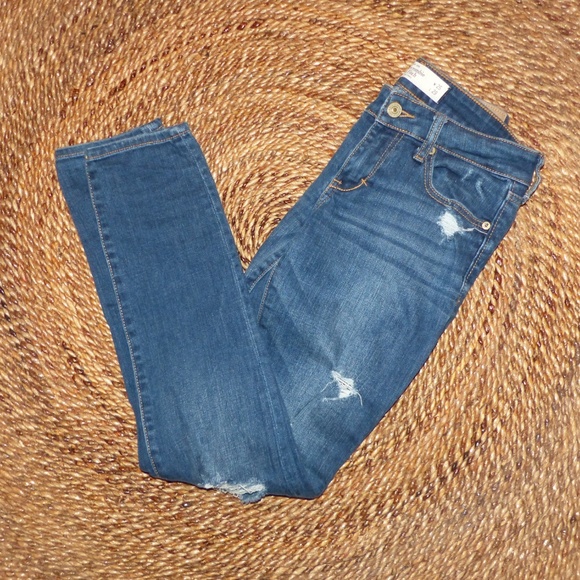 Abercrombie & Fitch Denim - Abercrombie & Fitch...Distressed  blue jeans....